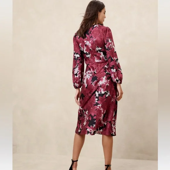 Banana Republic Factory Silky Column Midi Dress - 12 - Picture 3 of 6